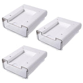 Kuber Industries Bottom Layer Large Drawer Storage Box|Plastic Cabinet Box For Storage|Pack of 3|White